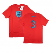 2022-2023 England World Cup Crest Tee (Red) (Shaw 3)