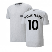 2022-2023 Man City Casuals Tee (Light Grey) (Your Name)