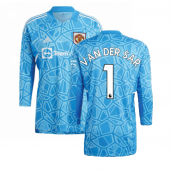 2022-2023 Man Utd Home Goalkeeper Shirt (Blue) (VAN DER SAR 1)