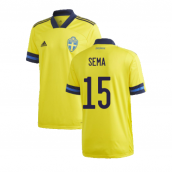 2020-2021 Sweden Home Adidas Football Shirt (QUAISON 22)