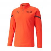 2021-2022 AC Milan Pre-Match Half Zip Top (Red)