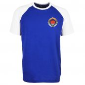 Yugoslavia Raglan Sleeve Royal/White T-Shirt