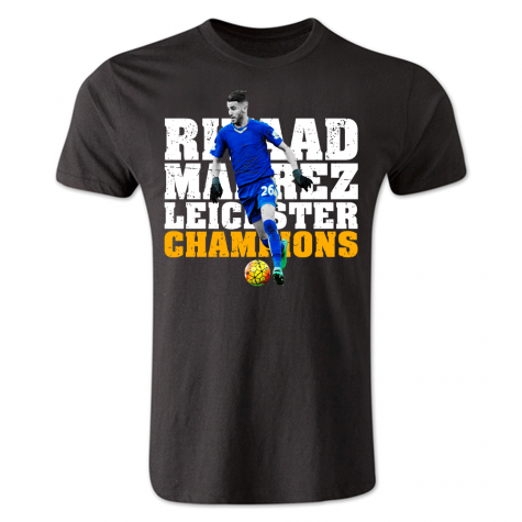 Riyad Mahrez Leicester City Player T-Shirt (Black)