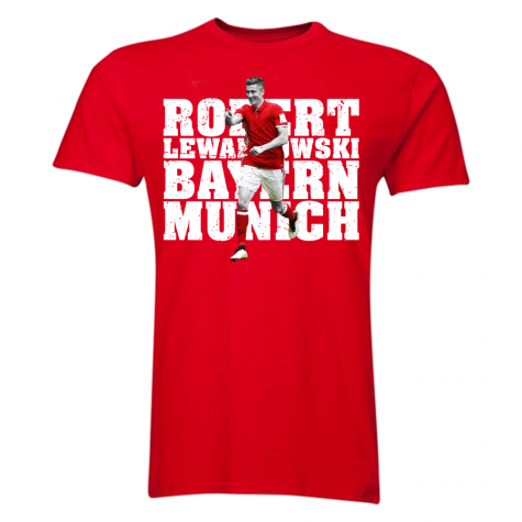 Robert Lewandowski Bayern Munich Player T-Shirt (Red)