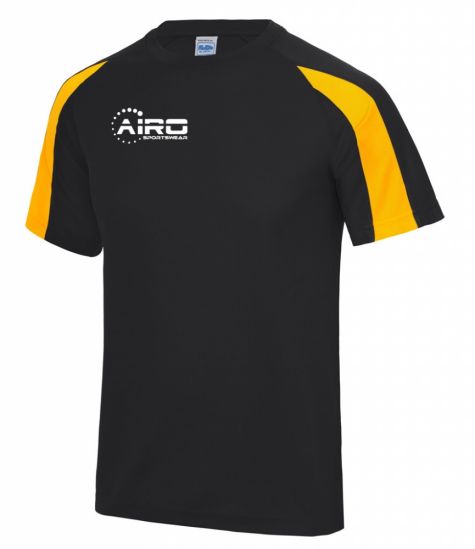 Airo Sportswear Contrast Training Tee (Black-Gold)