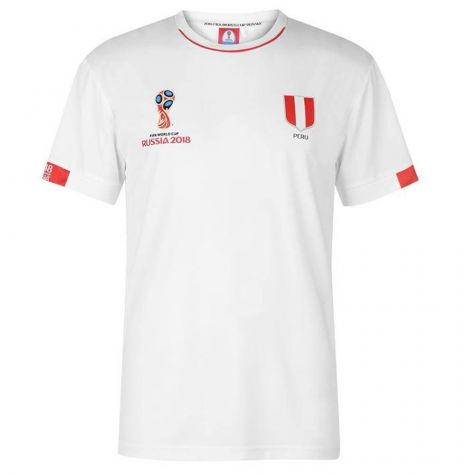 Peru FIFA World Cup 2018 Poly T Shirt Mens (White)