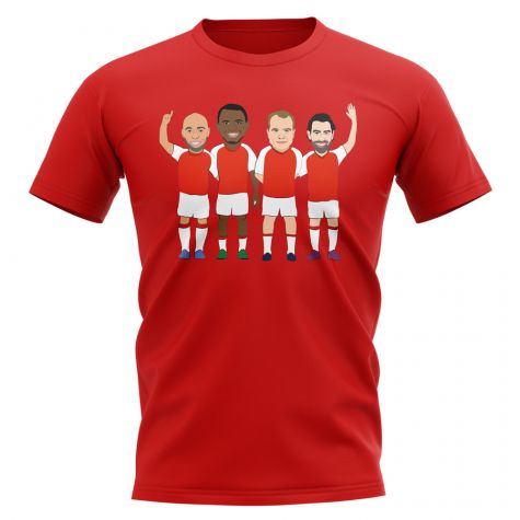 Arsenal Invincibles Players Illustration T-Shirt (Red)