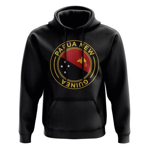 Papa New Guinea Football Badge Hoodie (Black)