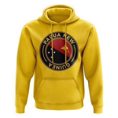 Papa New Guinea Football Badge Hoodie (Yellow)