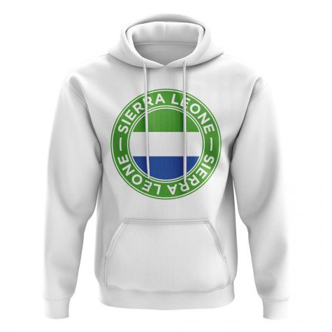 Sierra Leone Football Badge Hoodie (White)