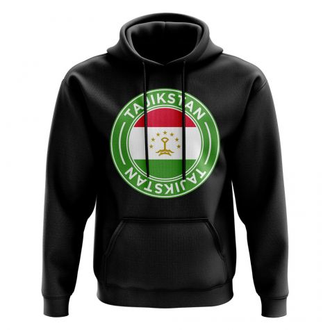 Tajikstan Football Badge Hoodie (Black)