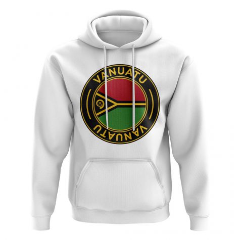 Vanuatu Football Badge Hoodie (White)