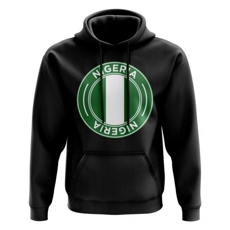 Nigeria Football Badge Hoodie (Black)