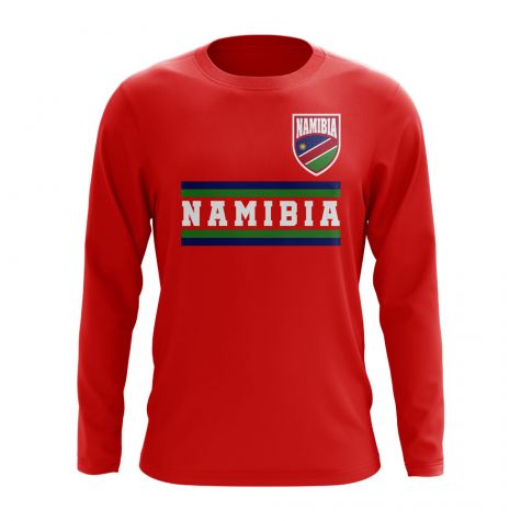 Namibia Core Football Country Long Sleeve T-Shirt (Red)