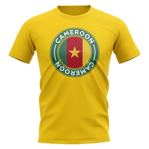 Cameroon Football Badge T-Shirt (Yellow)