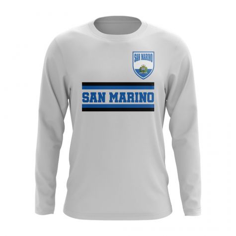 San Marino Core Football Country Long Sleeve T-Shirt (White)