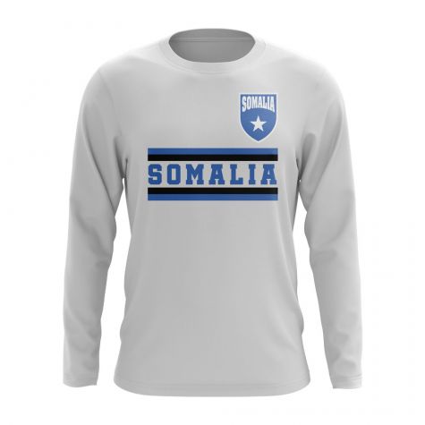 Somalia Core Football Country Long Sleeve T-Shirt (White)