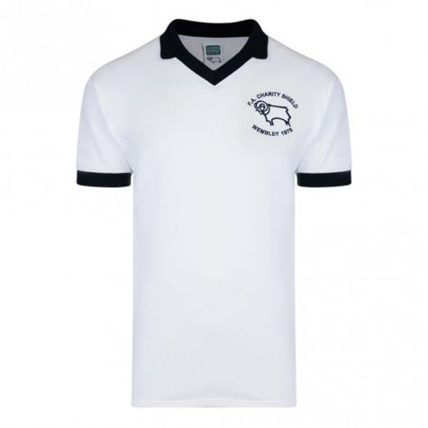 Score Draw Derby County 1975 Charity Shield Retro Football Shirt