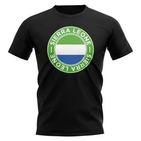 Sierra Leone Football Badge T-Shirt (Black)