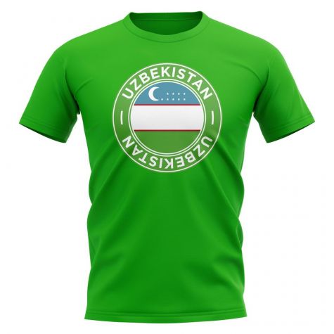 Uzbekistan Football Badge T-Shirt (Green)