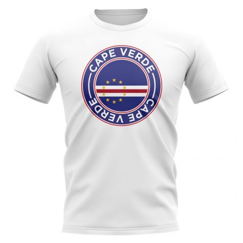 Cape Verde Football Badge T-Shirt (White)