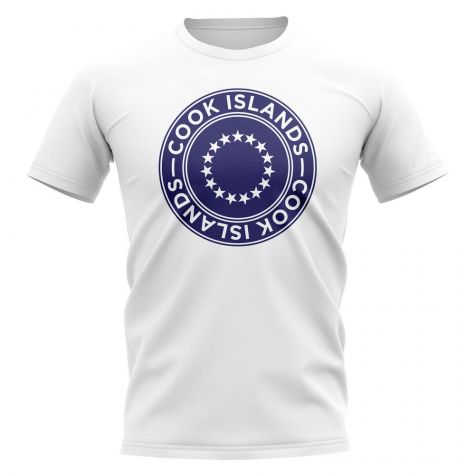 Cook Islands Football Badge T-Shirt (White)