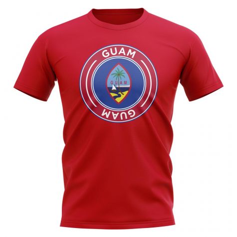 Guam Football Badge T-Shirt (Red)