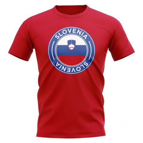 Slovenia Football Badge T-Shirt (Red)