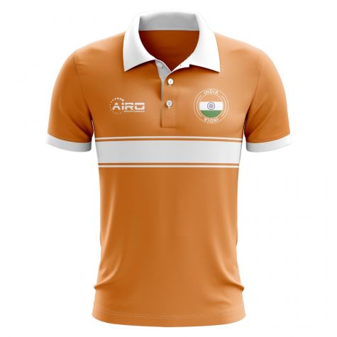 India Concept Stripe Polo Shirt (Orange)