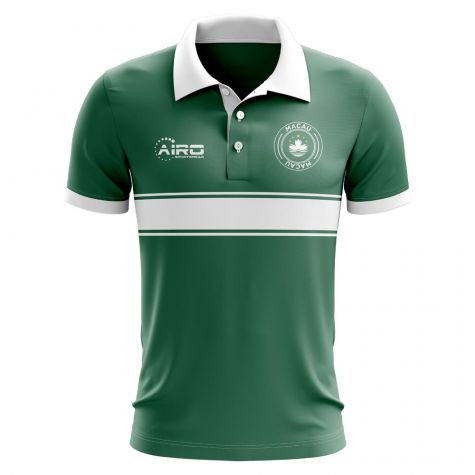 Macau Concept Stripe Polo Shirt (Green) (Kids)