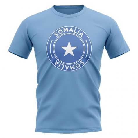 Somalia Football Badge T-Shirt (Sky)