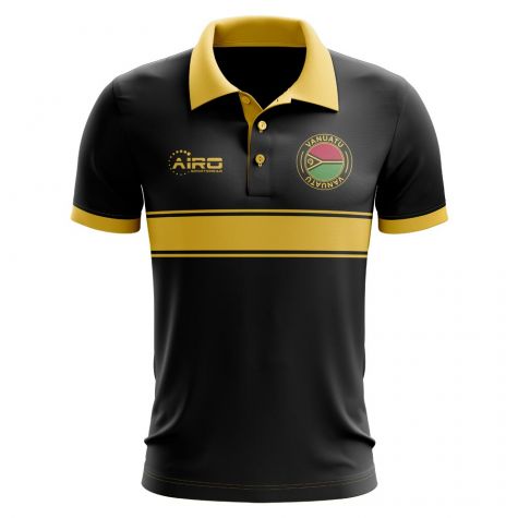 Vanuatu Concept Stripe Polo Shirt (Black) (Kids)