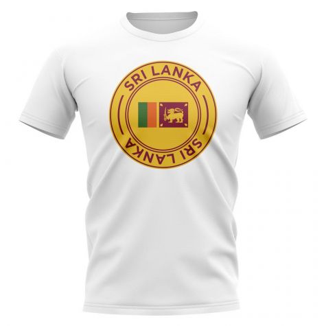 Sri Lanka Football Badge T-Shirt (White)