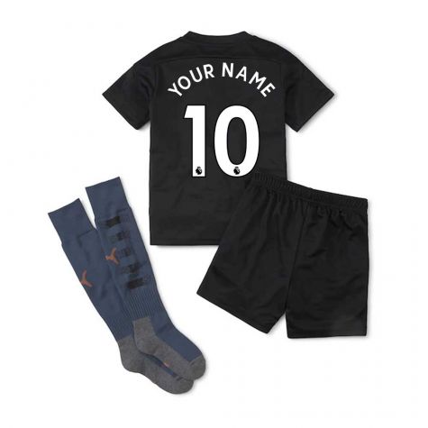 2020-2021 Manchester City Away Little Boys Mini Kit (Your Name)