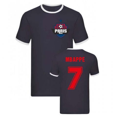 Kylian Mbappe Paris Ringer Tee (Navy)