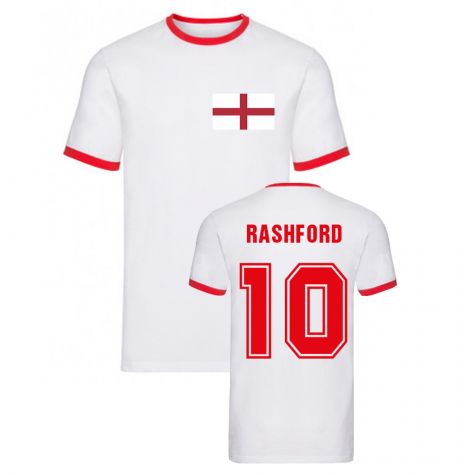 Marcus Rashford England Ringer Tee (White)