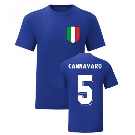 Fabio Cannavaro Italy National Hero Tee's (Blue)