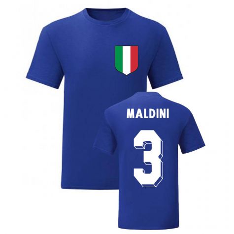 Paolo Maldini Italy National Hero Tee's (Blue)