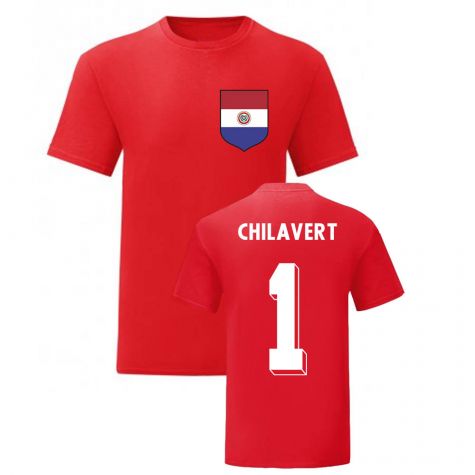 Jose Luis Chilavert Paraguay National Hero Tee (Red)