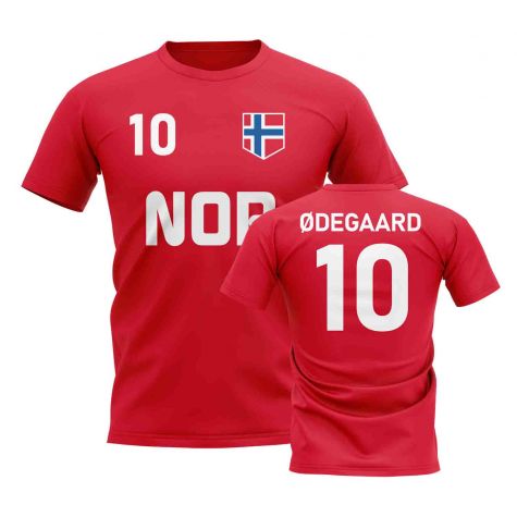 Martin Odegaard Country Code Hero T-Shirt (Red)