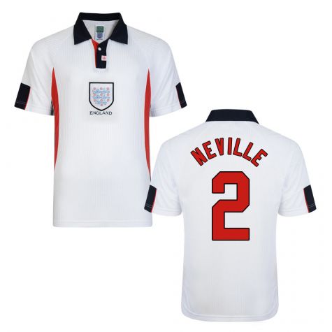 Score Draw England World Cup 1998 Home Shirt (Neville 2)