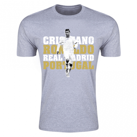 Cristiano Ronaldo Real Madrid T-Shirt (Grey) - Kids