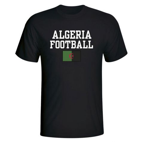 Algeria Football T-Shirt - Black