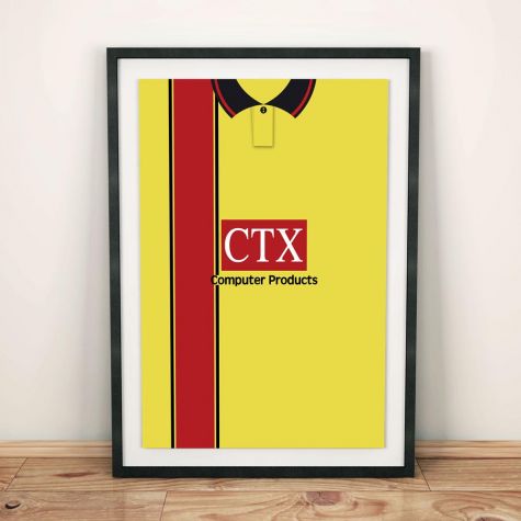 Watford 1997-98 Football Shirt Art Print