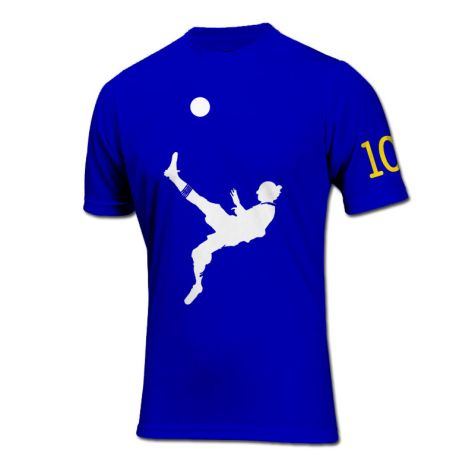 Zlatan Ibrahimovic Bicycle Kick Goal T-Shirt (Blue)