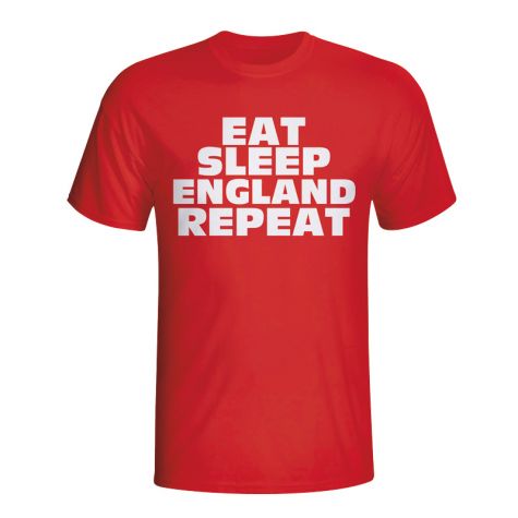 Eat Sleep England Repeat T-shirt (red) - Kids