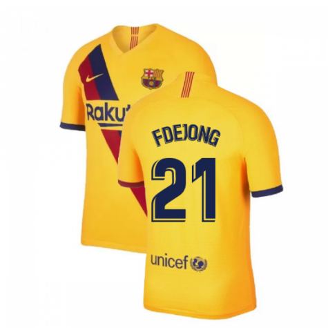 2019-2020 Barcelona Away Nike Shirt (Kids) (F.De Jong 21)