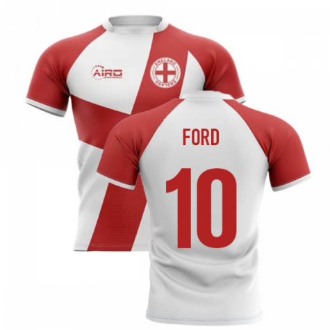 2024-2025 England Flag Concept Rugby Shirt (Ford 10)