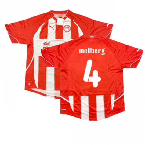 2010-2011 Olympiakos Home Shirt (Mellberg 4)