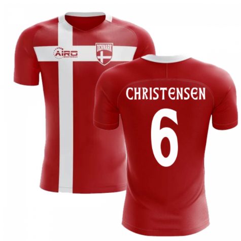 2024-2025 Denmark Flag Concept Football Shirt (Christensen 6) - Kids